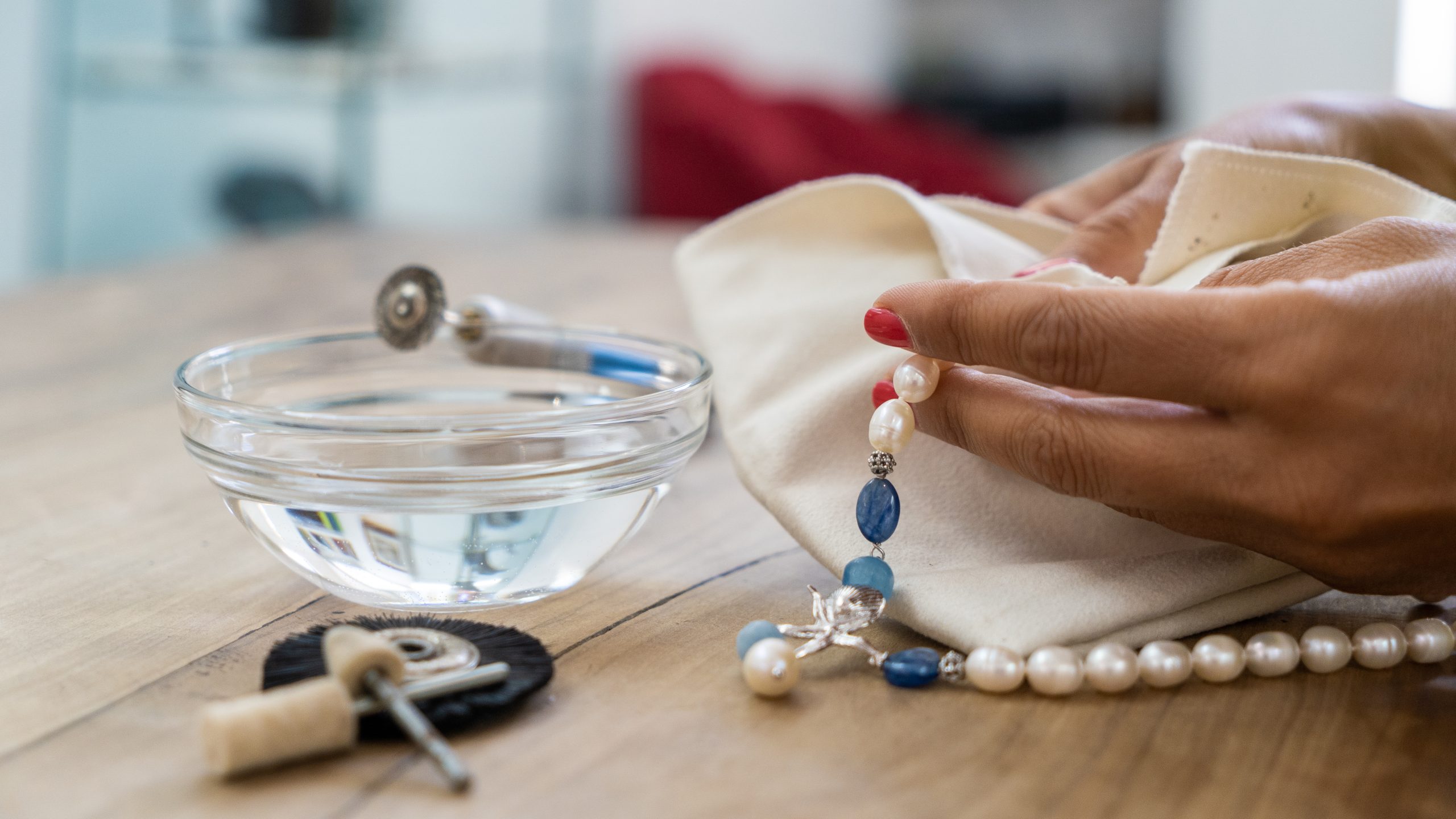 pulizia gioielli perle